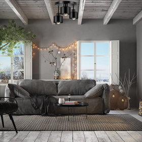 ZD177 WISZĄCA LAMPA SUFITOWA 3xE27