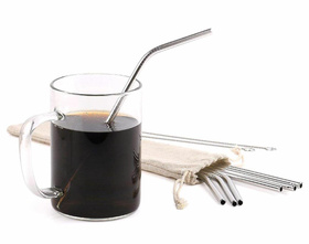 AG371A METALOWE SŁOMKI KPL 10 EL. SILVER