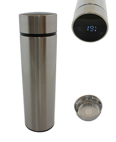 AG285F TERMOS KUBEK TERMICZNY LCD WSKAŹNIK TEMPERATURY SREBRNY 500ml