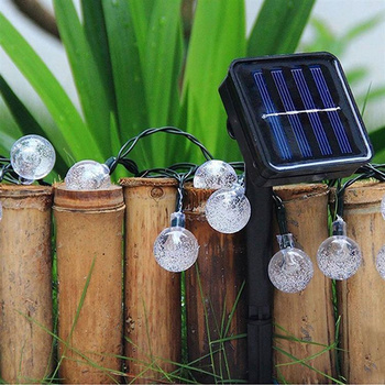 Ogrodowa GIRLANDA Solarna 20x LED 485 cm RGB czarna ZD69E