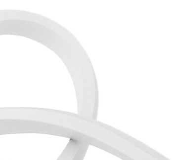 Nowoczesna lampa sufitowa LED 12,5W – modernistyczny plafon, biała, 2 taśmy LED