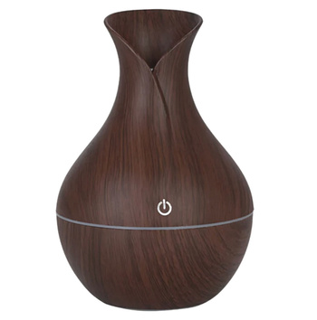 Ultradźwiękowy nawilżacz powietrza LED USB 200 ml – cichy, energooszczędny, ciemnobrązowy