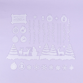 Naklejki świąteczne na okno i szybę – zestaw samoprzylepny z bałwanem, reniferami i choinkami