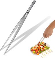 Profesjonalna pęseta kuchenne szczypce stalowe 18 cm – do smażenia, grillowania, dekoracji