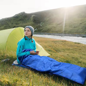 Śpiwór Turystyczny Mumia z Kapturem – ciepły, kompaktowy, HollowTech FIBER, idealny na camping i namiot zielony BQ26F
