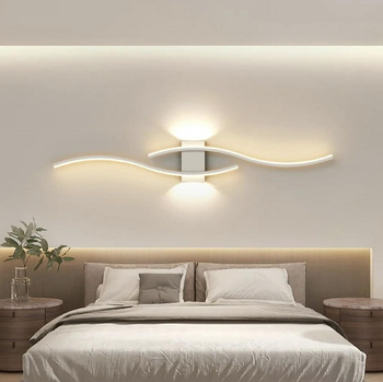 Ozdobny KINKIET LED ścienny neutralna biel 24W 60cm biały ZD150A