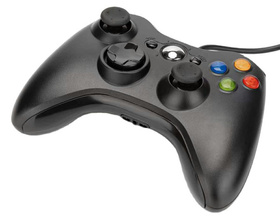Gamepad PAD do PC Konsol XBOX 360 Kontroler Dual Shock czarny KX13 