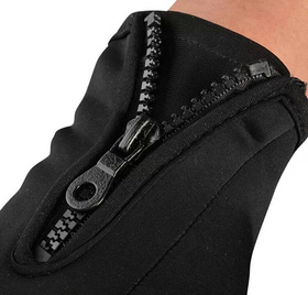 Rękawiczki zimowe dotykowe do smartfona – ciepłe, antypoślizgowe, z zamkiem rozmiar XL, niebieskie