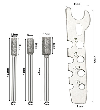AG685B OSTRZAŁKA DO ŁAŃCUCHA + KLUCZ