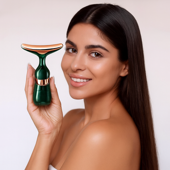 Masażer soniczny 3w1 do twarzy, szyi i oczu – liftingujący, wibracyjny, ujędrniający, 10 000 drgań/min