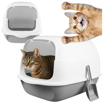 Duża kryta kuweta dla kota z otwieranym wiekiem – łatwe sprzątanie i wygoda 