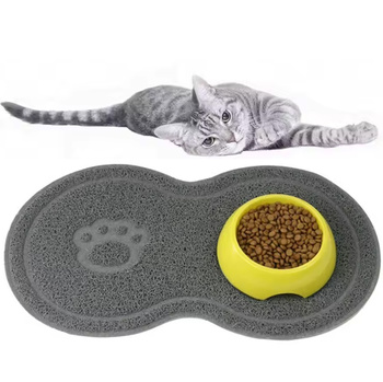 Antypoślizgowa MATA pod Miski psa kota pvc 45x26cm ciemno szara DA152A