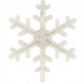 Świąteczna lampka LED – płatek śniegu, 10 diod, ciepła biel, 16 cm