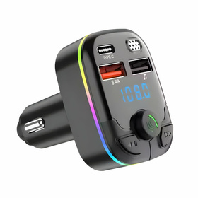 Transmiter FM Bluetooth 5.0, USB, SD, głośnomówiący, z wyświetlaczem LCD, MP3/WMA/WAV 