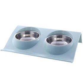 DA119 PODWÓJNA MISKA DLA PSA KOTA BLUE