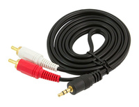 Kabel RCA Cinch - JACK 3.5 mm 1,25m, audio stereo, pozłacane wtyki, idealny do urządzeń audio