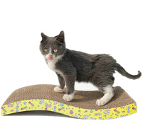 Drapak tekturowy dla kota poziomy – fala, leżak z kocimiętką