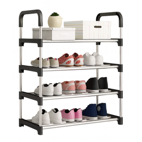 Regał na buty 4-poziomowy metalowy – półka 72×28×57 cm
