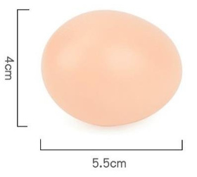 Zestaw 25 szt. sztucznych jaj dla kur – podkładowe, plastikowe, brązowe, 5,3 cm – lekkie