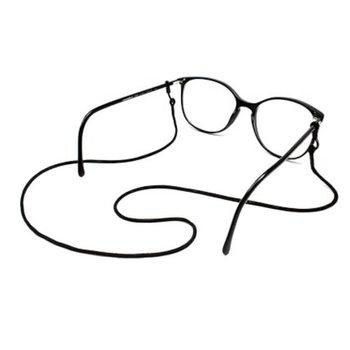 Zestaw 2 sznurków do okularów czarnych – zawieszki z silikonowym mocowaniem, uniwersalne i eleganckie