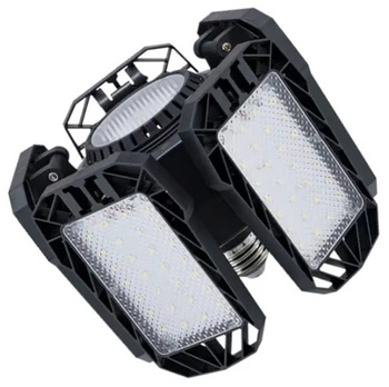 Składana lampa sufitowa LED 125 diod E27, regulowane ramiona, energooszczędne oświetlenie, czarna