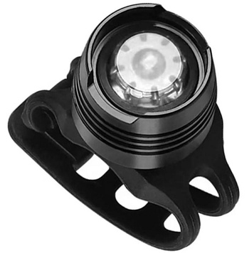 Zestaw LAMPEK Rowerowych LED Przednia Tylna Rotacja 360 czarne ZD114