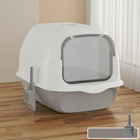 Duża kryta kuweta dla kota z otwieranym wiekiem – łatwe sprzątanie i wygoda 