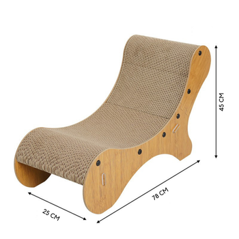 Drapak dla kota leżanka tekturowa 78 cm – stabilny i ekologiczny