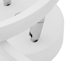 Nowoczesna lampa sufitowa LED 12,5W – modernistyczny plafon, biała, 2 taśmy LED