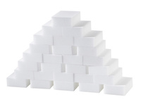 MAGICZNE GĄBKI DO CZYSZCZENIA Gąbka 10x6x2cm 100 sztuk białe AG672