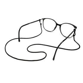 Zestaw 2 sznurków do okularów czarnych – zawieszki z silikonowym mocowaniem, uniwersalne i eleganckie