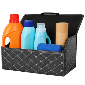 Duży organizer do bagażnika z zamykaną komorą – wygoda i porządek w aucie 55x32x30cm czarny