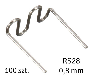 ZSZYWKI do Zgrzewarek i Spawarek Plastiku rs28 0,8mm 100 szt srebrne AG713A