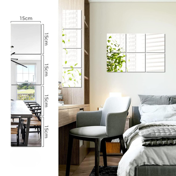 DA478 NAKLEJKI LUSTRZANE KWADRAT 15CM