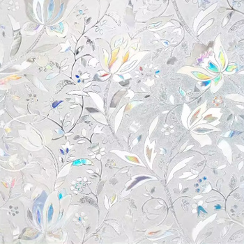 Ozdobna FOLIA do Szyb Okien Samoprzylepna 200x45cm iwzór kwiaty AG977B