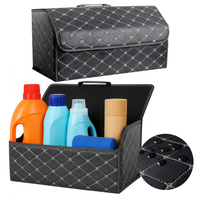 Duży organizer do bagażnika z zamykaną komorą – wygoda i porządek w aucie 55x32x30cm czarny