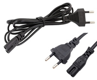 Kabel zasilający 2-pinowy Euro 1,4 m – Zasilanie do audio, video, laptopów