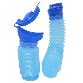 Składana butelka na mocz 750 ml z lejkiem podróżna przenośna unisex