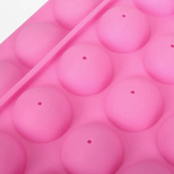 Silikonowa FORMA do Ciastek w Formie Lizaków Cake Pops x20 różowy AG893 