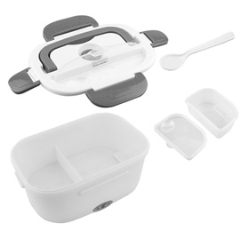 LUNCHBOX Podgrzewany Termos Elektryczny 40W 1,1 litra biało-szary AG479G