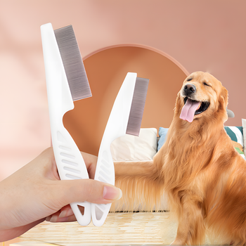 Szczotka do sierści dla psa i kota – usuwa podszerstek, nie szarpie, stalowe ząbki