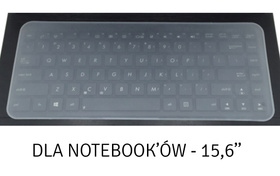 Silikonowa FOLIA OCHRONNA na klawiaturę Laptopa 15,6" przezroczysta AK317B