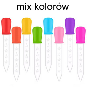 PIPETA z pompką i podziałką 5ml 12cm mix kolorów DA146