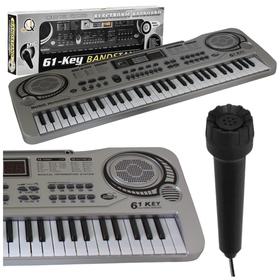 Keyboard 61 klawiszy z mikrofonem – elektroniczne organy dla dzieci, nauka gry i zabawa