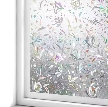 Ozdobna FOLIA do Szyb Okien Samoprzylepna 200x45cm iwzór kwiaty AG977B