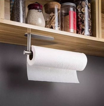 UCHWYT na Ręcznik Papierowy Kuchenny Stalowy 34cm srebrny