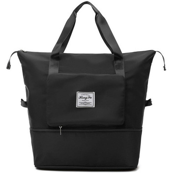 Torba podróżna z rozkładanym dnem - pojemna, lekka i wygodna w podróży czarna DA80A