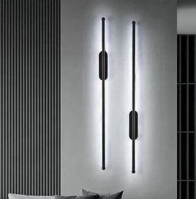Wewnętrzna LAMPA Ścienna Kinkiet LED 2000lm zimna biel 15W czarna ZD116A