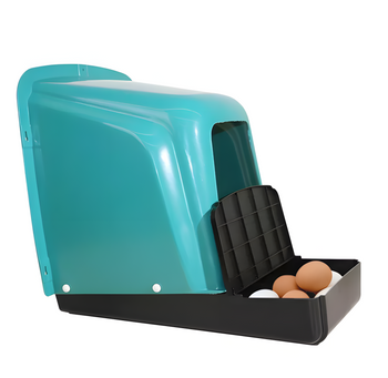 Gniazdo lęgowe dla kur niosek z pochyleniem – budka do znoszenia jaj, czyste jajka, automatyczny zsuw