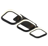 Sufitowa LAMPA LED 3 taśmy neutralna biel 33W czarna ZD118